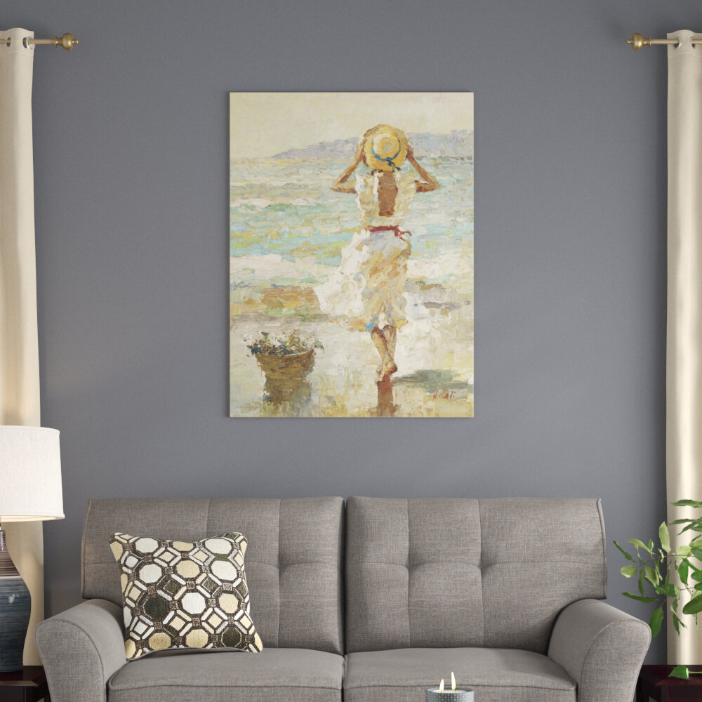 East Urban Home 'Seaside Summer I' Painting Print on Wrapped Canvas ...