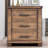 Rustic 3 Drawer Framhouse Nightstand
