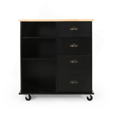 Provence Kitchen Cart with 2 Drawers and 1 Door by Winston Porter