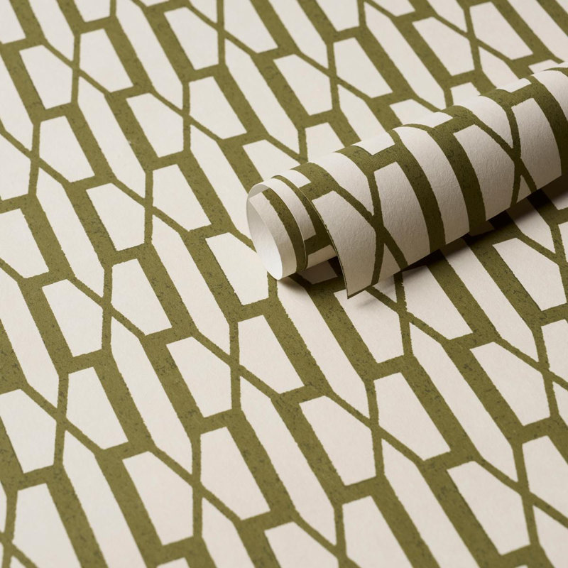 Papier peint Schumacher X Veere Grenney Belvedere, Olive