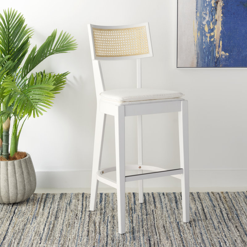 Tabouret Tarrington, Tabouret de bar (siège d'une hauteur de 30,5 po), Naturel / Blanc