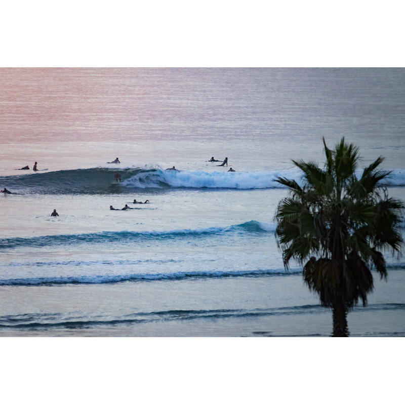 Cardiff State Beach by Justin Bartels - Wrapped Canvas Print, 30cm H x 46cm W
