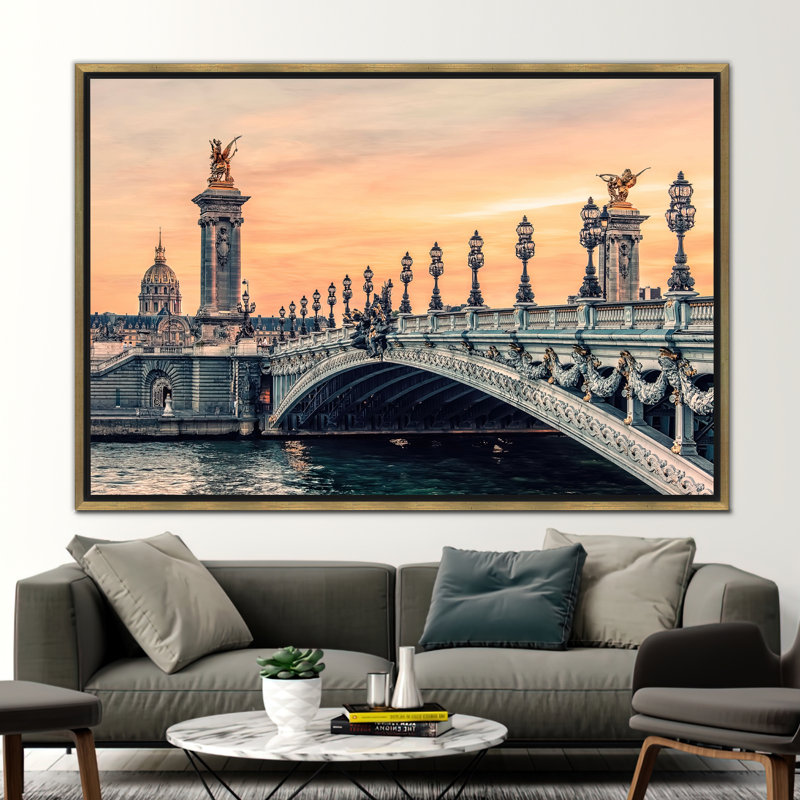 Print on Canvas, 25 cm H x 35 cm W, Gold Floater Framed