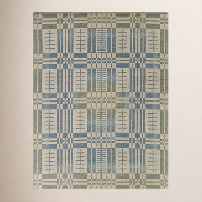 Claudina Blue Cream Geometric Rug