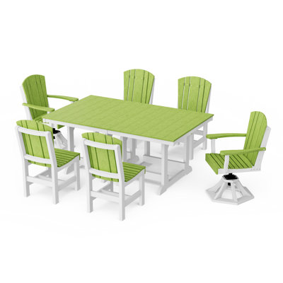 Ensemble repas 7 pièces avec chaises pivotantes Heritage