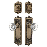 Nostalgic Warehouse Egg & Dart Entry Set with Waldorf Crystal Knob