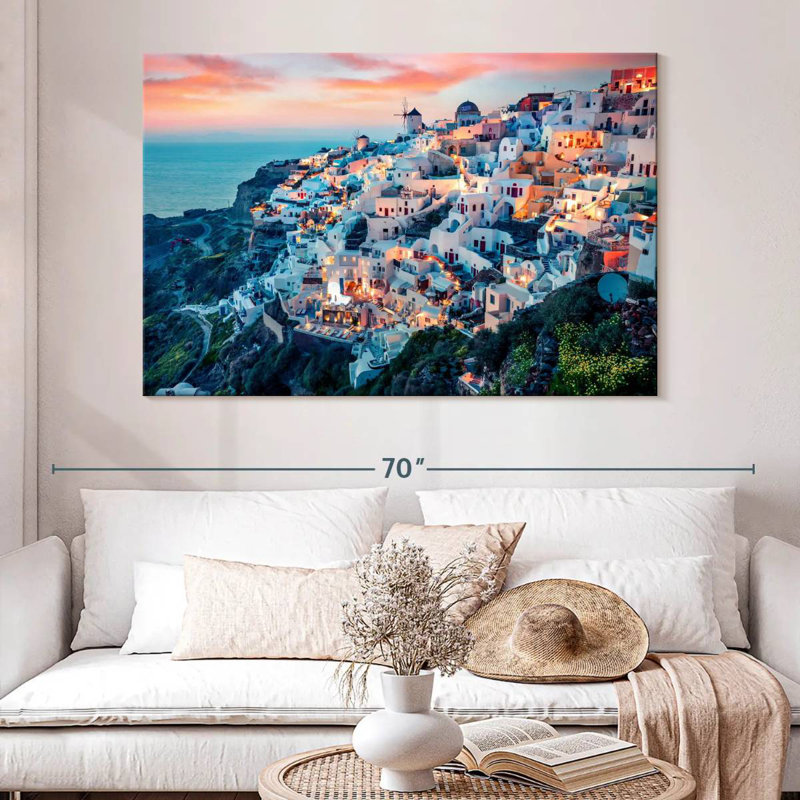 Hannes Famous Oia Village, 34" H x 51" W