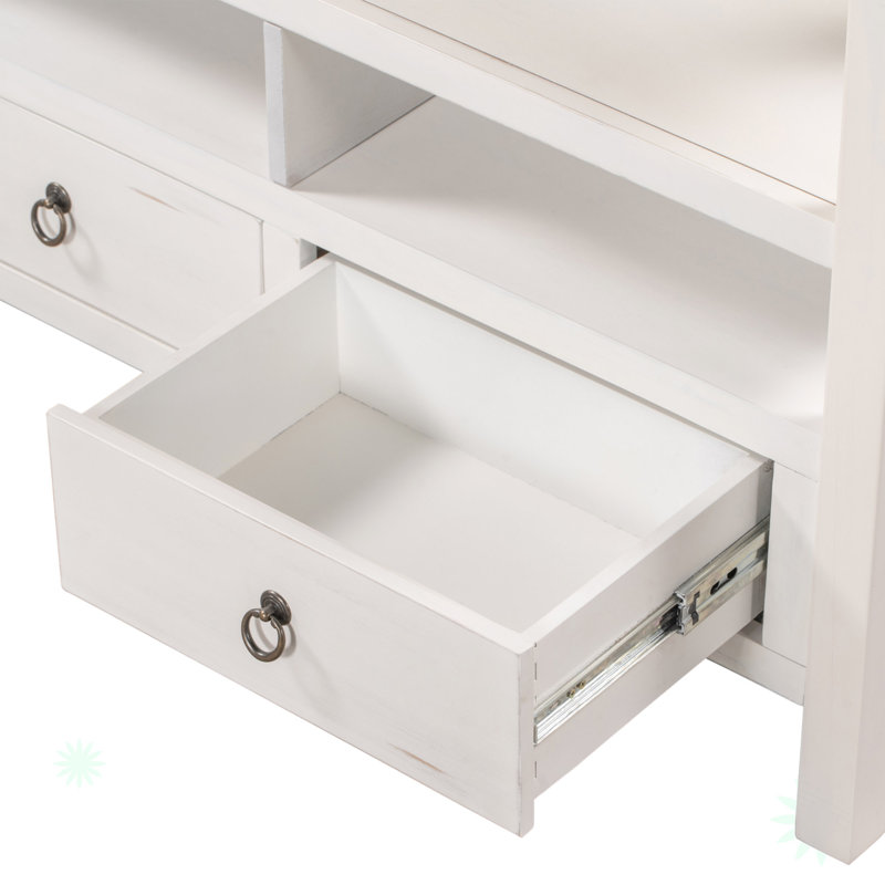 Console de 57,8 po Anylia, Blanc