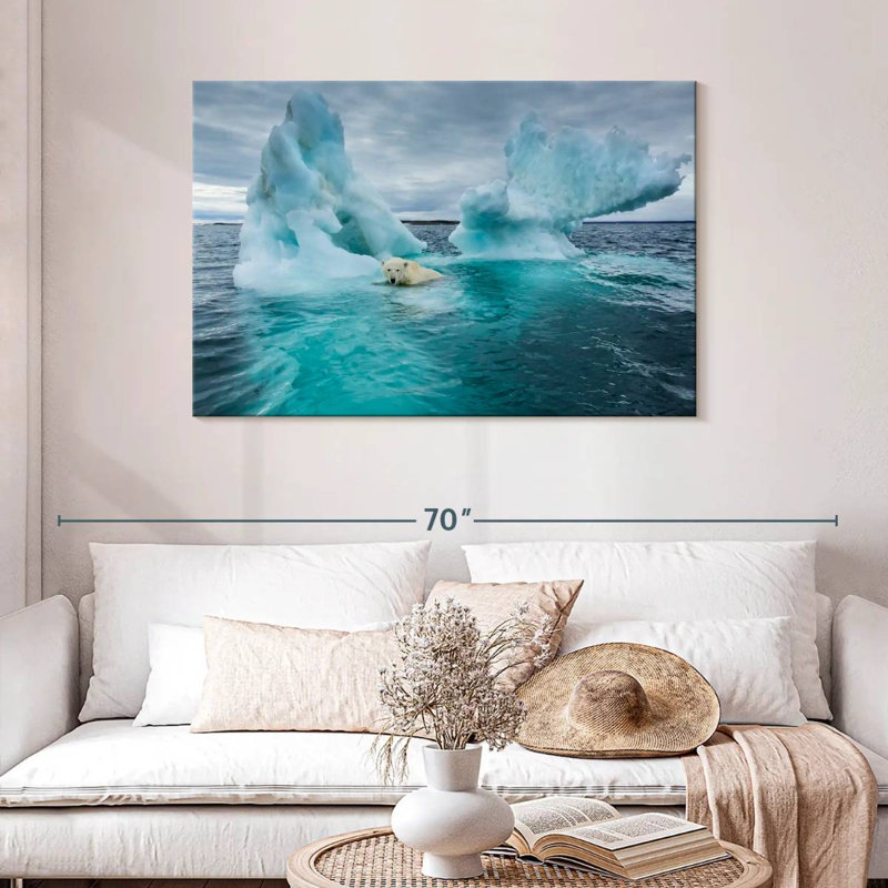 Brampt Repulse Bay Polar Bear, 30" H x 45" W