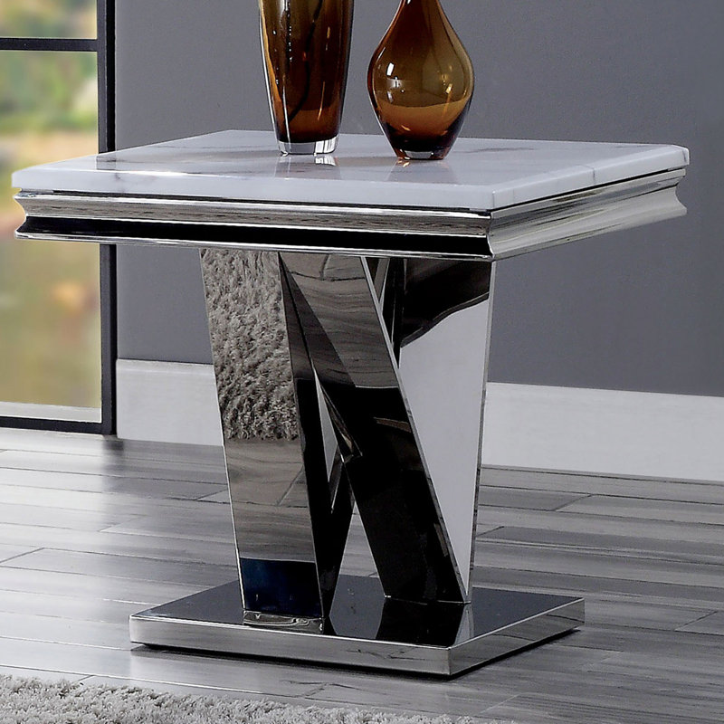 Table de bout l 23 po, chrome