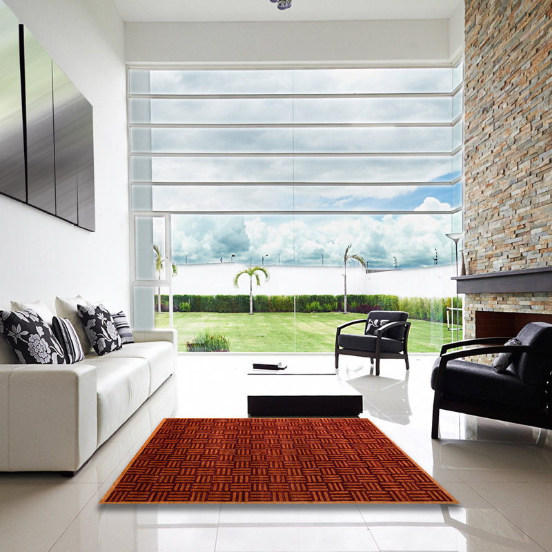 Abstract Indoor Rug, Square 4'