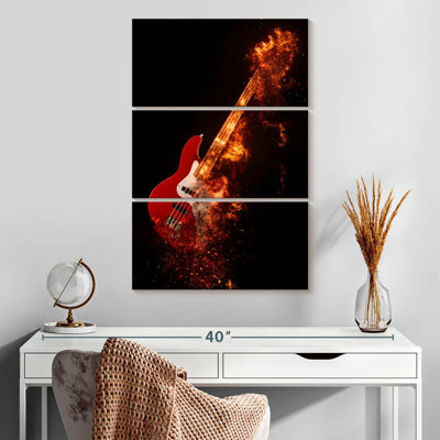 Abarca Flaming Bass Guitar