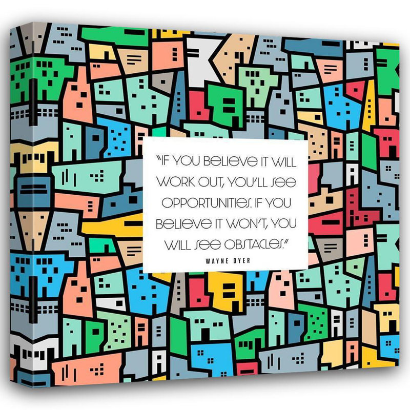 Art sur toile tendue par Trinx ArtsyQuotes, titre: Wayne Dyer, H 15 po x l 15 po
