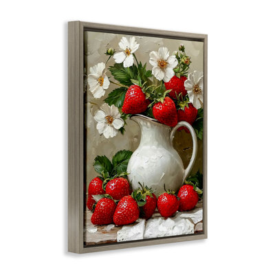 Cadre flottant Painterly Strawberries