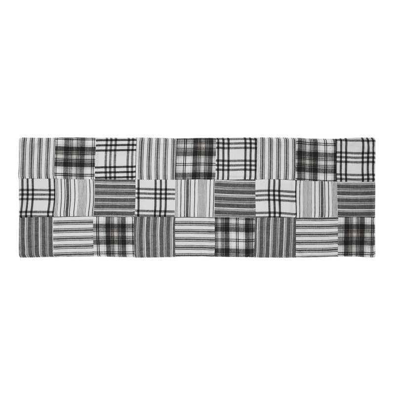 Tapis de couloir Sawyer Mill noir matelassé 12 x 36, 24 po x 8 po