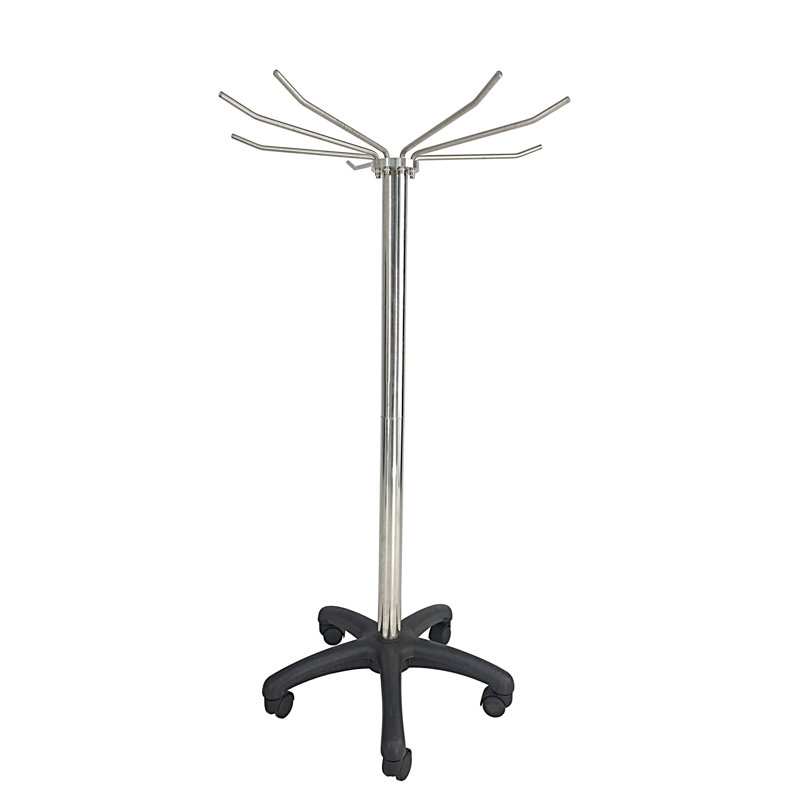 Lead Apron Rack MRI X-Ray Protective Cover Mobile Rack with Wheels Stainless Steel Construction Non-Magnetic