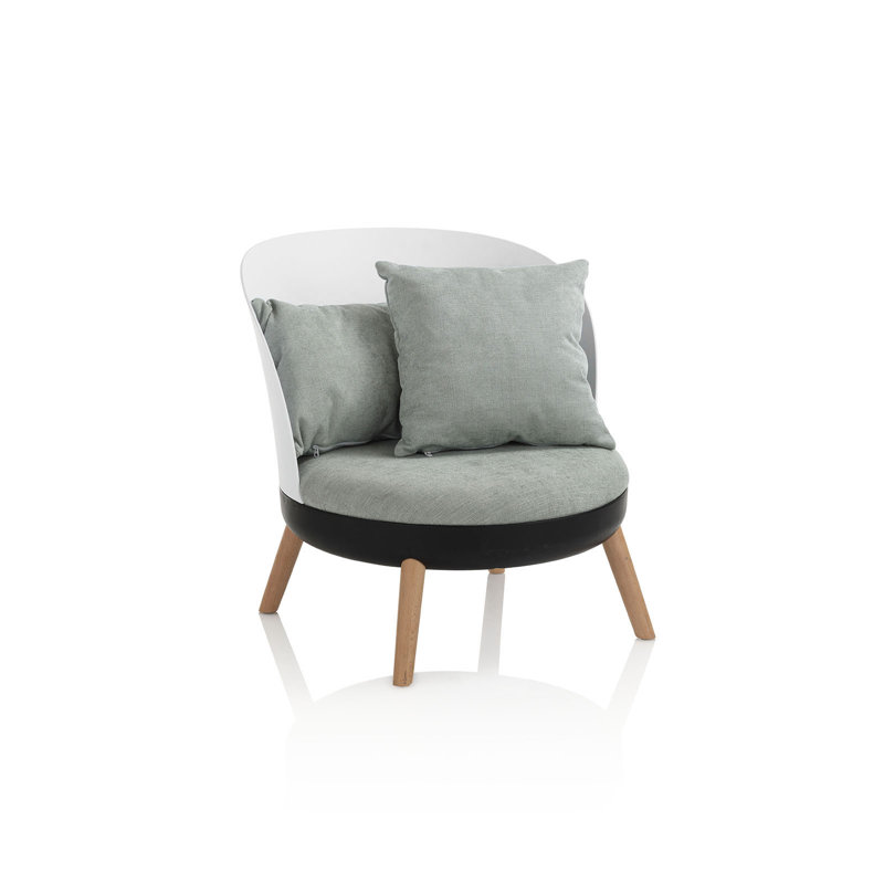Duenweg Upholstered Slipper Chair, Green