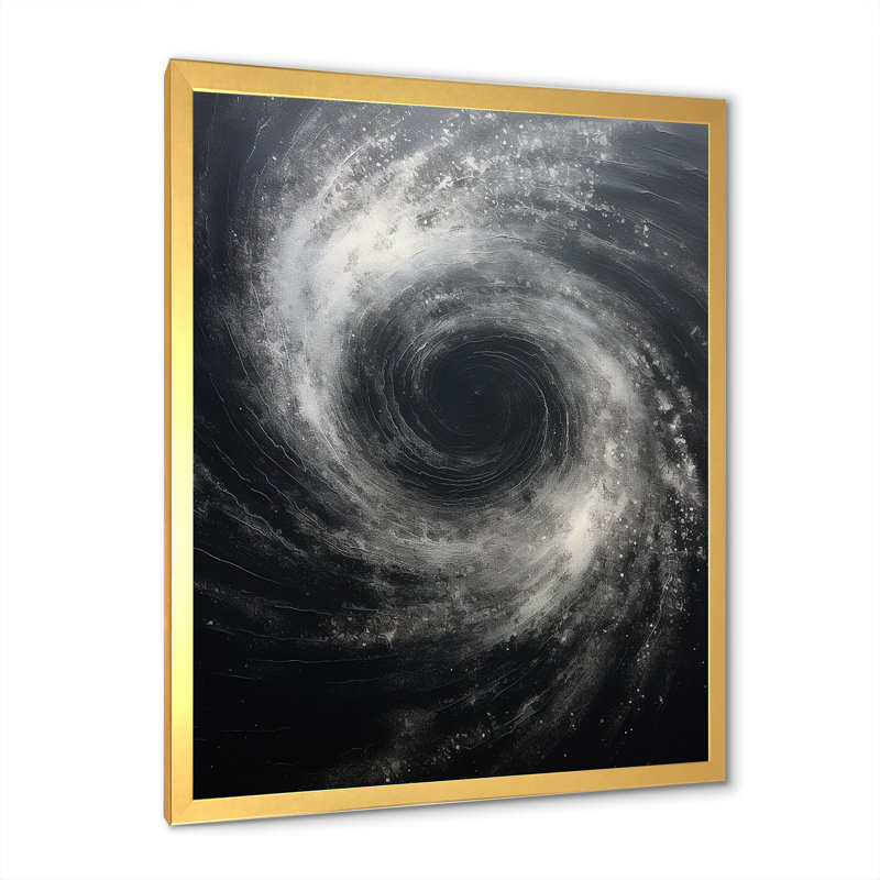 Clata - Abstract Spirals, impression d'art mural_106078, Impression dorée sur toile encadrée, H 32 po x l 16 po x P 1 po