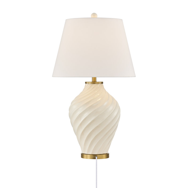 Lampe de table Viola à 1 lumière blanche, Blanc