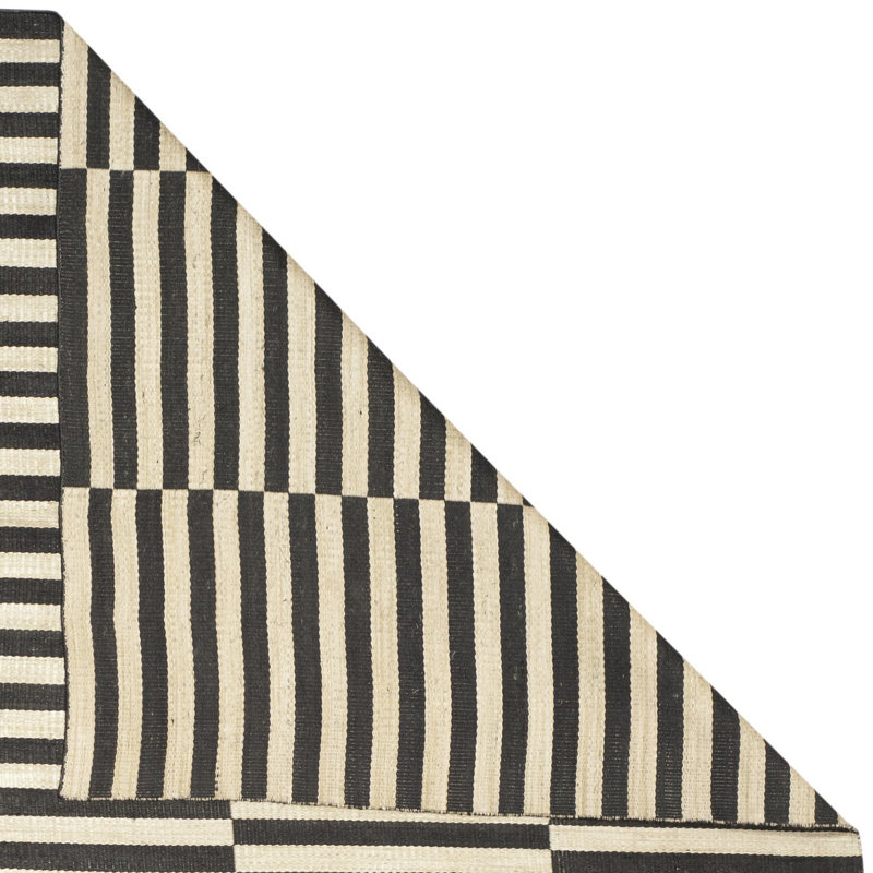Ralph Lauren Cameron Stripe Viscose Striped Rug, Rectangle 6' x 9'