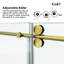 Porte de baignoire coulissante simple sans cadre de l 44 à 49 po x H 60 po avec verre trempé transparent de 3/8 po (10 mm), film résistant aux chocs et localisateur de trous d'installation - Rail supérieur rond-117991137