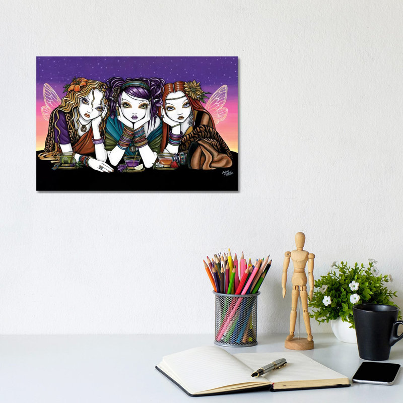 Teafourthree Original by Myka Jelina - Wrapped Canvas Painting, 20.32cm H x 30.48cm W x 1.9cm D