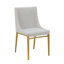 Chaise d'appoint en métal gris Yelissa