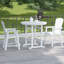 Chaise de bar avec accoudoirs, ensemble de 2 chaises de patio, blanc