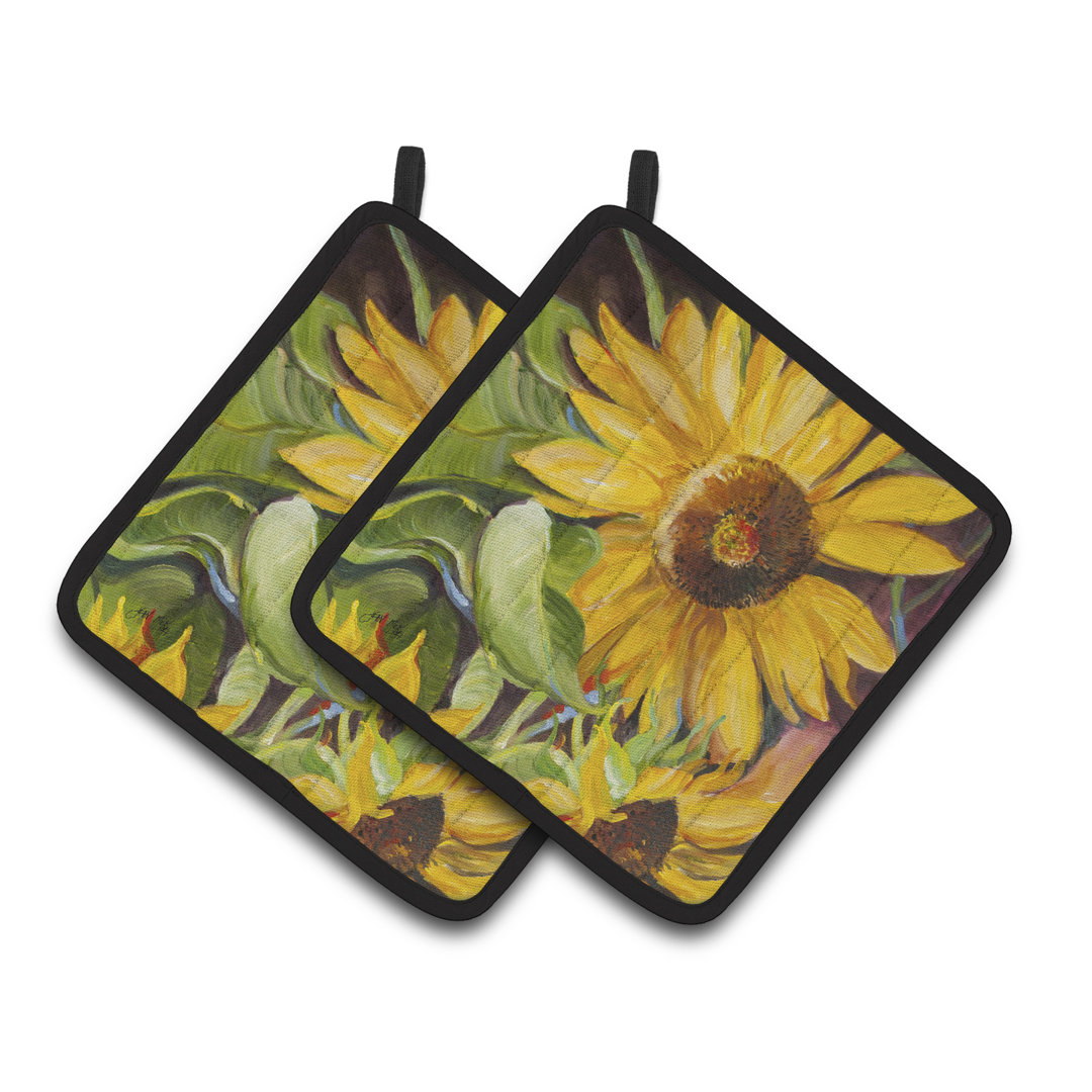 East Urban Home Floral Polyester Potholder Set (Set of 2) East Urban Home