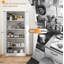 Rangement réglable pour garde-manger de 61 po en métal blanc de 61 po avec 4 tablettes (capacité de 110 lb), organisateur de garde-manger autoportant robuste pour la cuisine, le garde-manger et le salon
