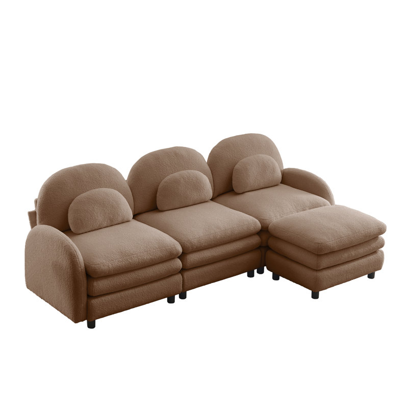 Canapé 3 places Teddy, 98.2" W, Camel