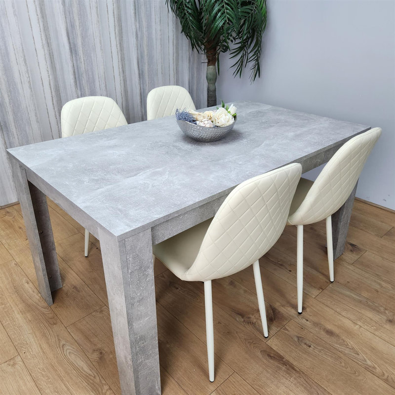Marniqua 4 - Person Dining Set, Cream