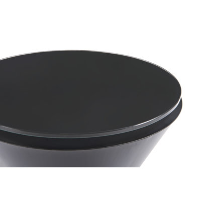 Mood Glass Top Pedestal End Table