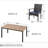 6 - Person Patio Dining Set with Rectangular Table , Cushions Included