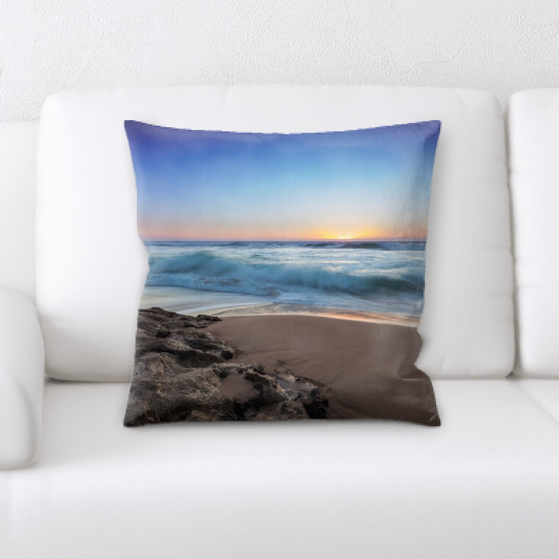 Coussin océan ondulations