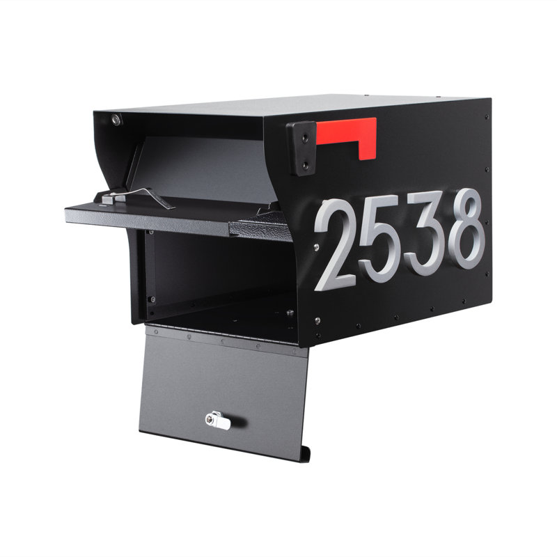 Chiffres de boîte aux lettres MailVault, Noir / argenté, Oui
