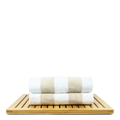Ensemble 2 pièces de serviettes de bain en coton 100% Isiah