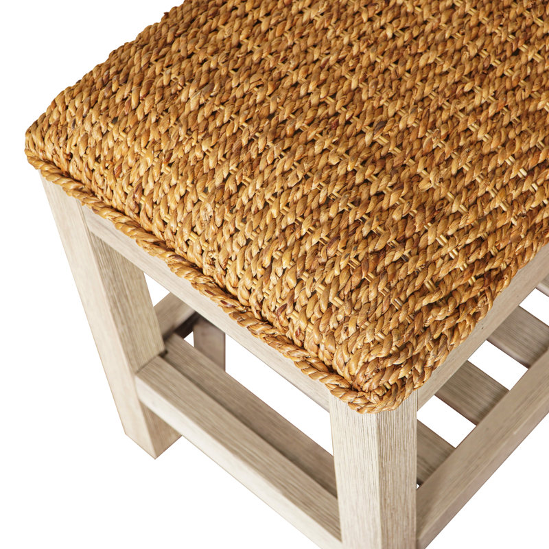 Banc de rangement en bois Bracy, Gris antique, Gris