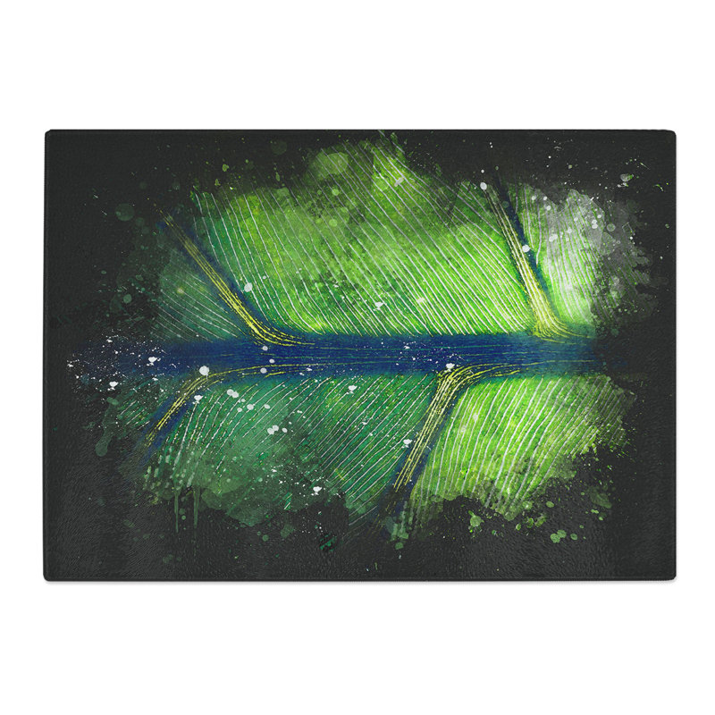 Leaf Detail Paint Splash Chopping Board, 20cm W x 28.5cm L