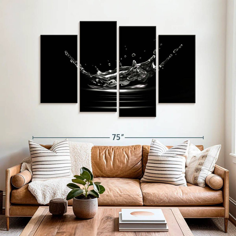 Alvord Monochrome Water Splash, 54" H x 84" W