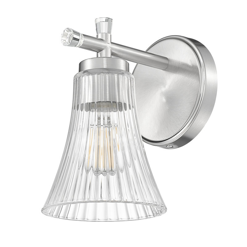 Maston Modern 1 Light Wall Sconce, Brushed Nickel