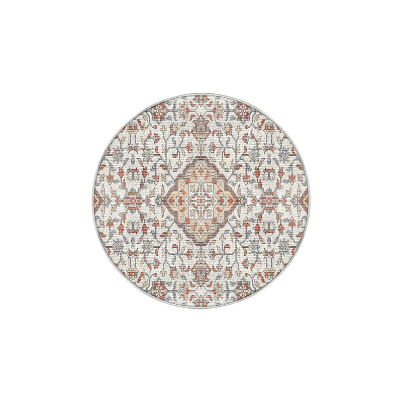 Fiorangelo Hand Loomed Washable Oriental Indoor Rug, Round 3'