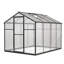 Serre en polycarbonate avec évent de toit, serre en aluminium pour l'extérieur de la cour arrière