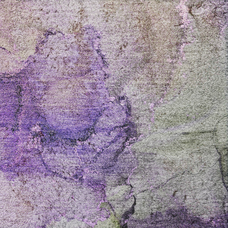 Premium Machine Washable Dream Shag ADS520 Watercolors Rug, 3' x 5', Purple