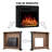 36" Electric Fireplace Mantel with Remote Control and Adjustable Flame-1588213773