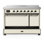 Cuisinière à induction de 48 pouces avec 6 éléments à induction en blanc antique (garniture brunie) Majestic III Series