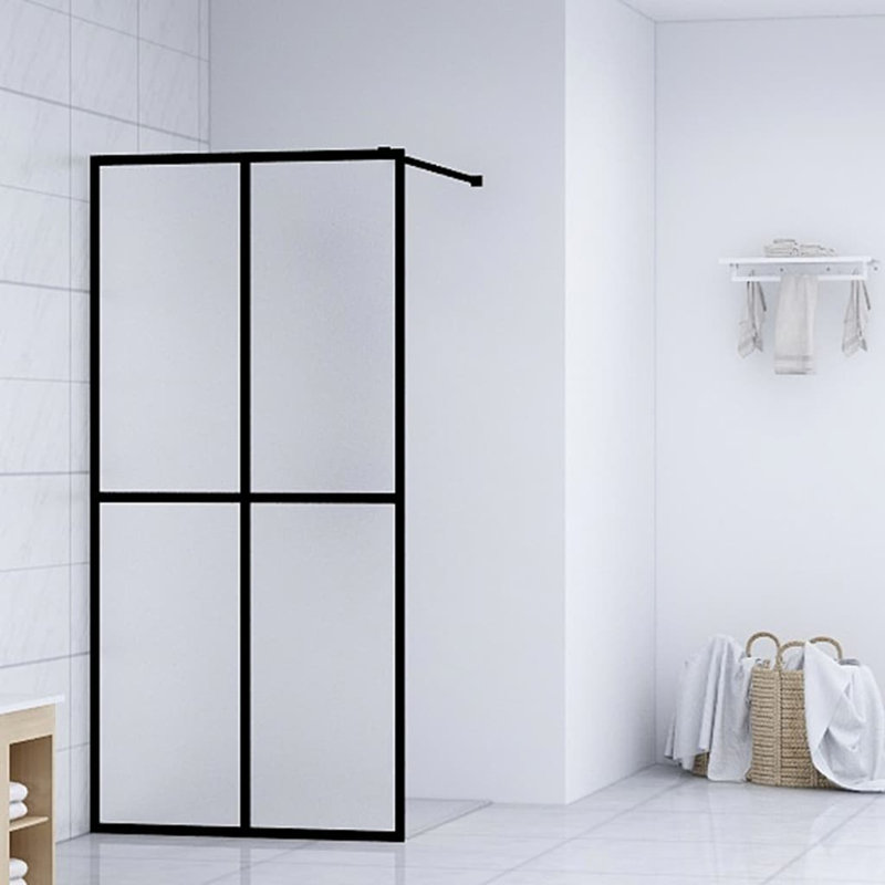 Chowchilla 31.5'' W 76.8'' H Semi-Frameless Rectangle Shower Enclosure, 39.4" x 76.8", frosted white
