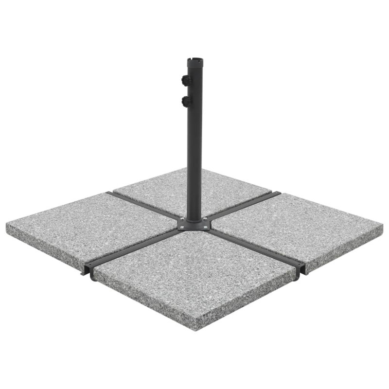 Grand porte-parasol d'extérieur gris à base de parasol avec support de parasol pour jardin et terrasse
