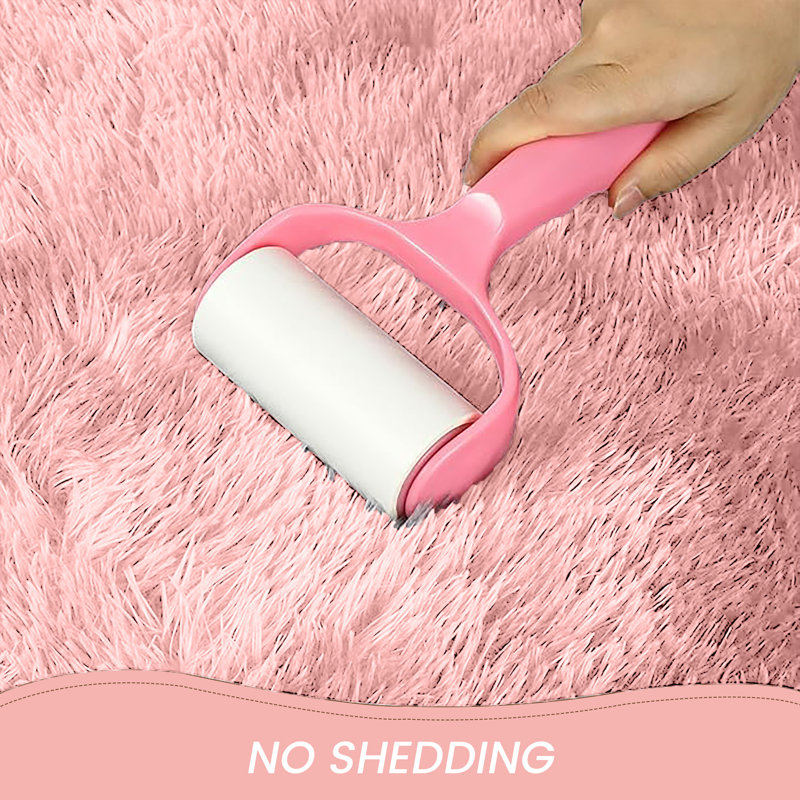 Machine Tufted High Pile Shag Area Rug(Ultra Soft & Fluffy), Runner 60 x 220 cm, Pink