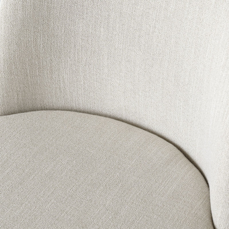 Gramercie Upholstered Dining Chair with Metal Legs, Beige